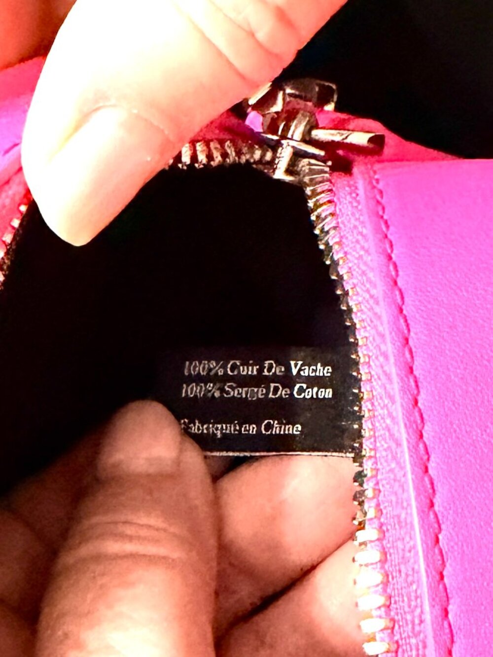 Italic Box Leather Camera Crossbody Bag in Hot Pink - Picture 8 of 11